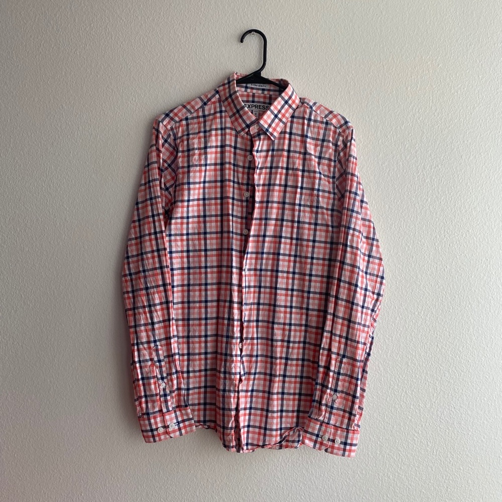 Men’s Extra Slim Fit Express Dress Shirt Size M